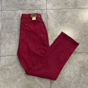 Riders by Lee Vintage Jean High Waist Straight Leg Relaxed Women’s 32x34 Red NOS